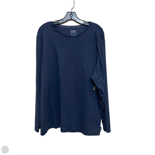 Top Long Sleeve By Croft And Barrow In Blue, Size: 2x