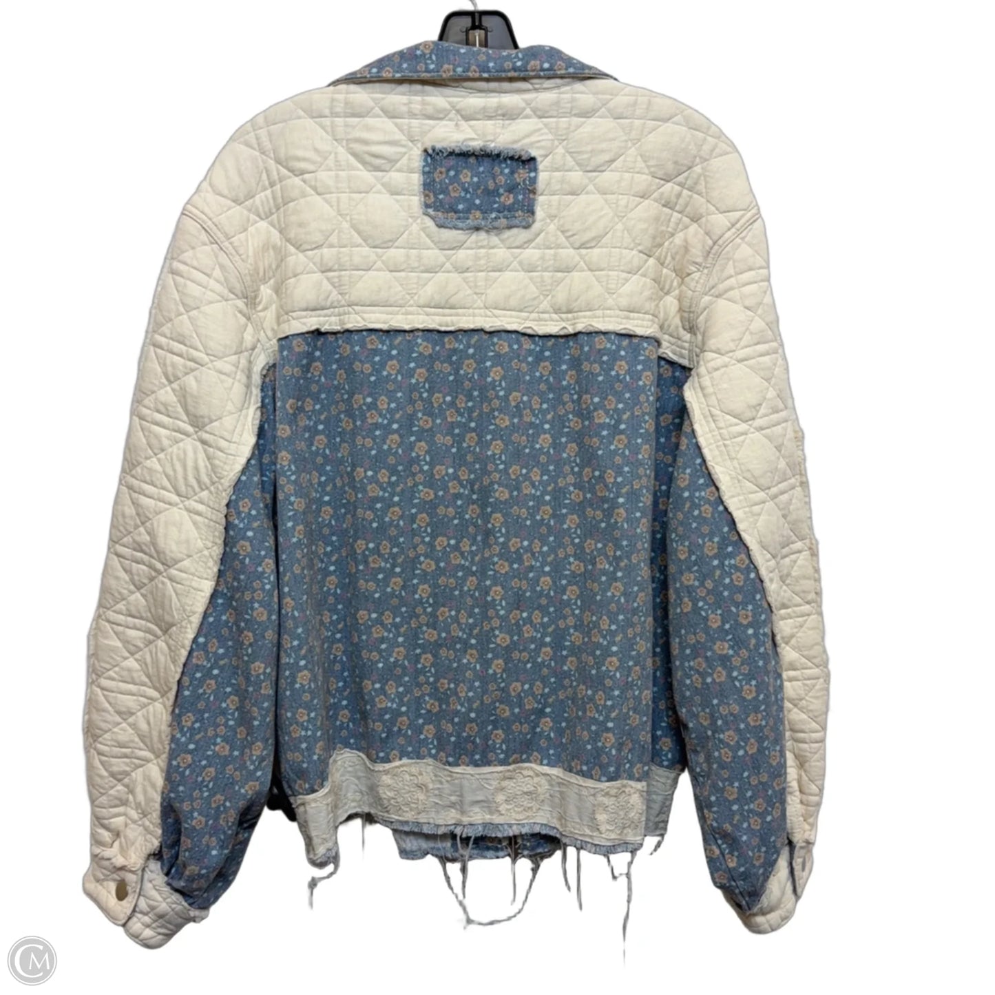Jacket Other By Pol In Blue & Cream, Size: S