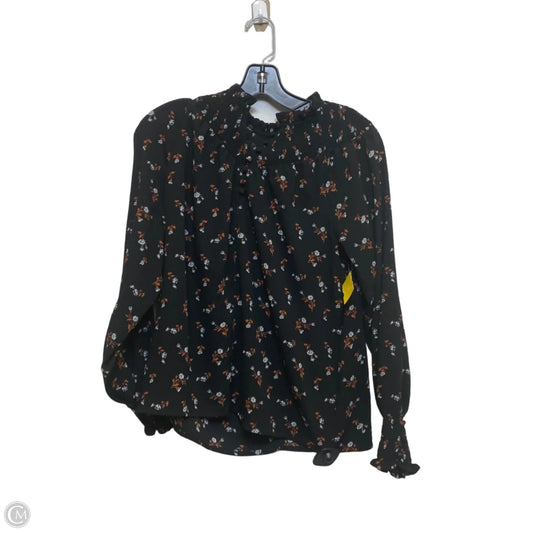 Top Long Sleeve By Madewell In Black & Orange, Size: Xs