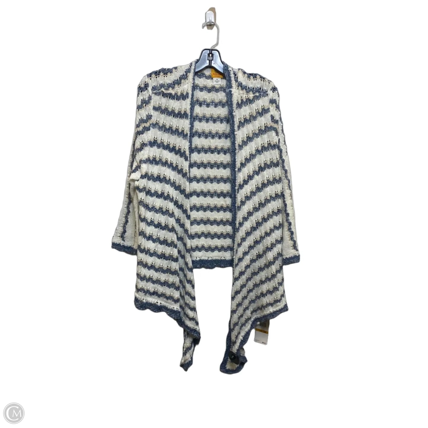 Cardigan By Ruby Rd In Blue & Cream, Size: 3x