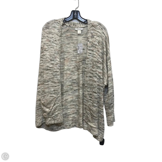 Cardigan By Cj Banks In Cream & Green, Size: 3x