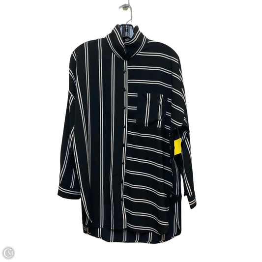 Top Long Sleeve By Urban Heritage In Black & White, Size: M