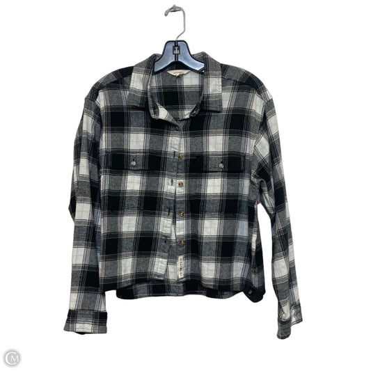Top Long Sleeve By Lucky Brand In Black & White, Size: M