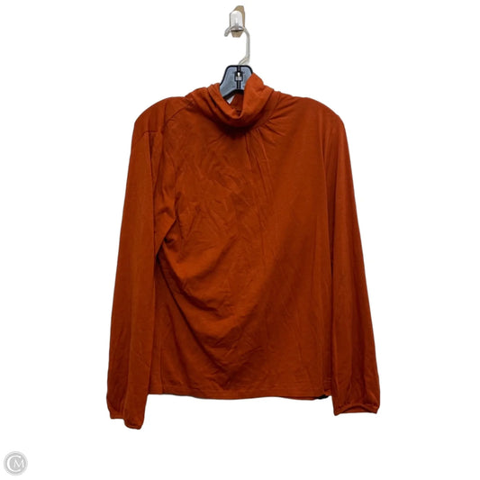 Top Long Sleeve By Kim Rogers In Orange, Size: L