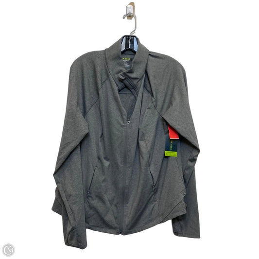 Athletic Jacket By Tek Gear In Grey, Size: Xxl