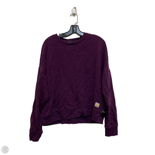 Sweatshirt Crewneck By Carhartt In Purple, Size: L