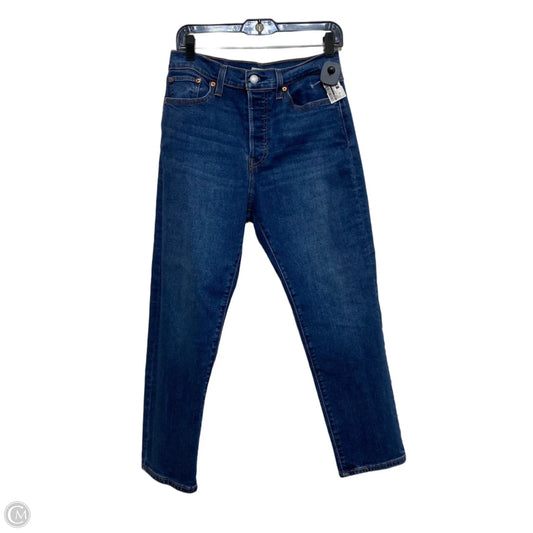 Jeans Straight By Levis In Blue Denim, Size: 12