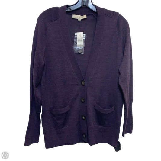 Cardigan By Loft In Purple, Size: M