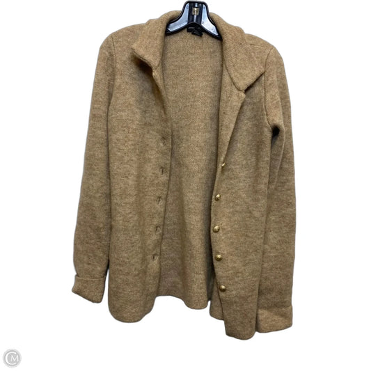 Sweater Cardigan By Adrienne Vittadini In Tan, Size: S