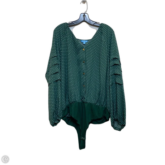 Bodysuit By Draper James Rsvp In Green, Size: 2x