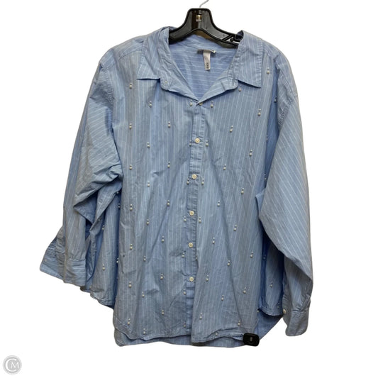 Top Long Sleeve By Future Collective In Blue, Size: Xxl