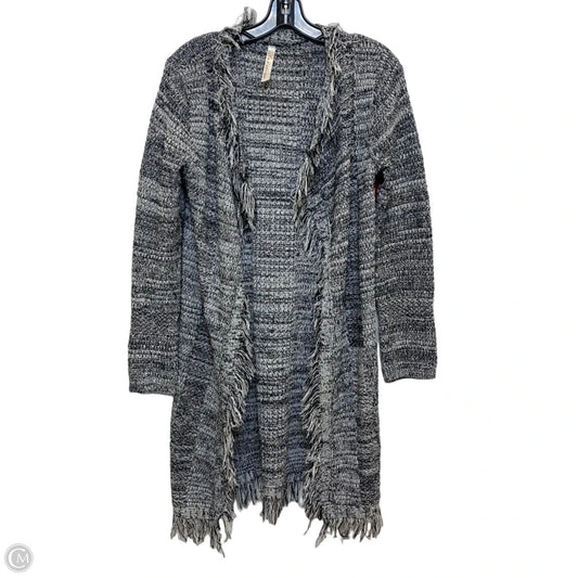 Sweater Cardigan By Andree By Unit In Black & Grey, Size: S