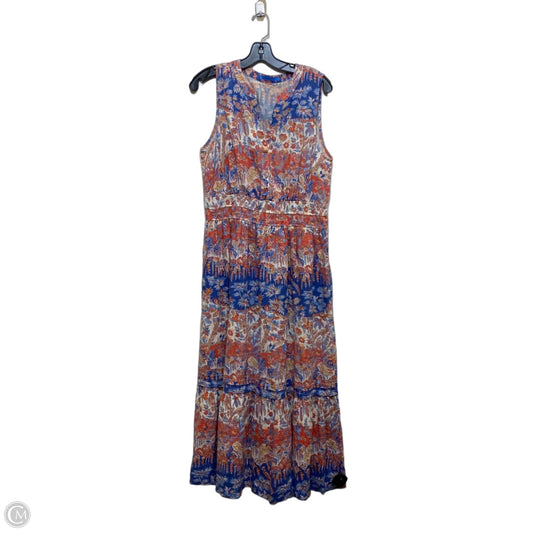 Dress Casual Maxi By J Mclaughlin In Blue & Orange, Size: L