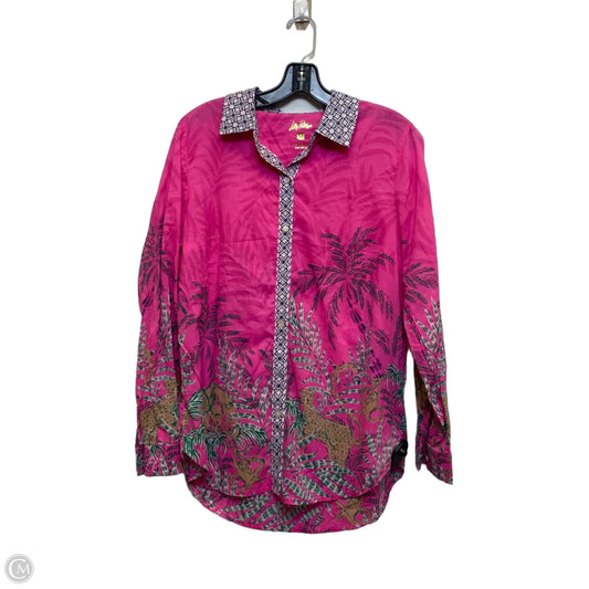 Top Long Sleeve Designer By Lilly Pulitzer In Pink, Size: M