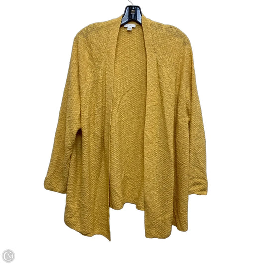 Sweater Cardigan By J. Jill In Yellow, Size: Xl