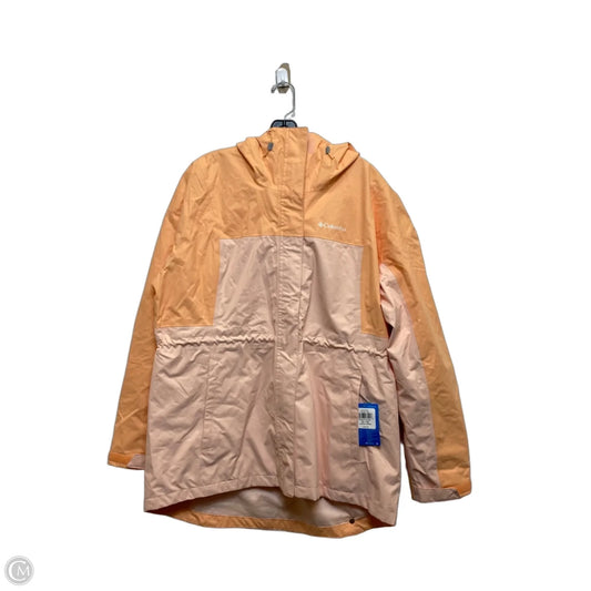 Jacket Windbreaker By Columbia In Peach, Size: Xl