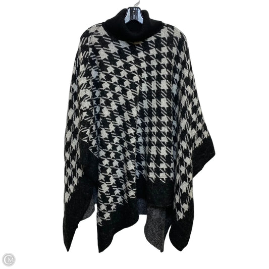 Poncho By Ann Taylor In Black & White, Size: Osfm