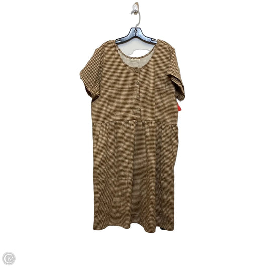 Dress Casual Short By Little Cottonwood In Brown & Cream, Size: Xxl