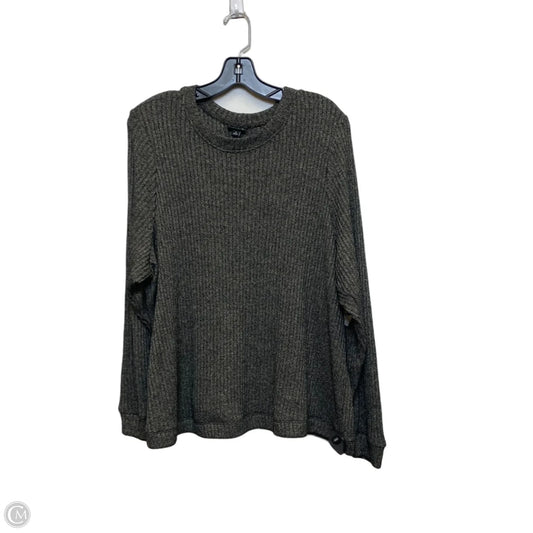 Top Long Sleeve By Torrid In Black & Grey, Size: 2x