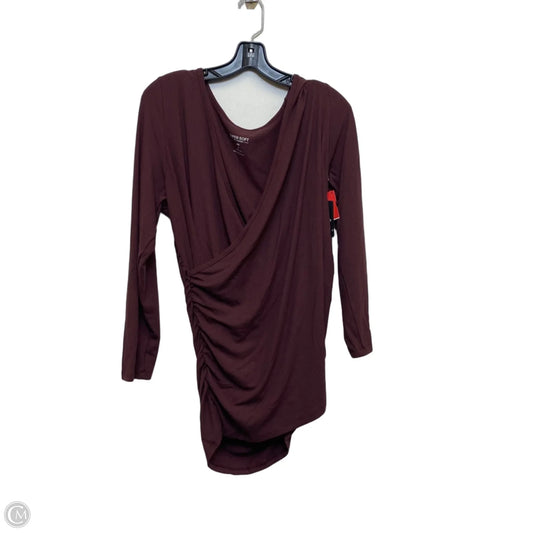 Top Long Sleeve By Torrid In Maroon, Size: 2x
