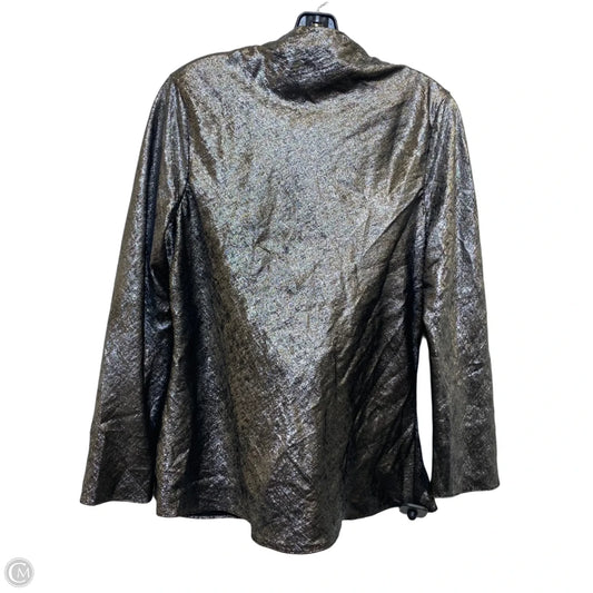 Top 3/4 Sleeve By Zara In Silver, Size: Xl