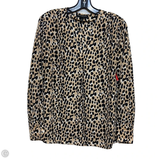 Top Long Sleeve By Banana Republic In Animal Print, Size: S