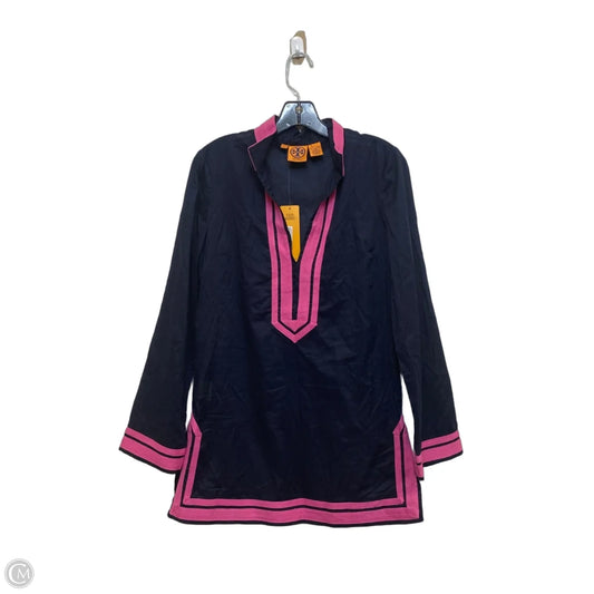 Top Long Sleeve Designer By Tory Burch In Blue, Size: M