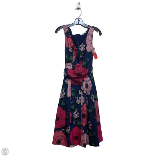 Dress Party Midi By Kay Unger In Blue & Pink, Size: Xs