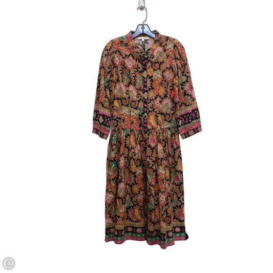 Dress Casual Midi By Love The Label In Brown & Pink, Size: S