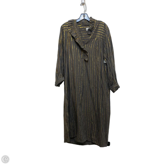 Dress Party Midi By Antik Batik In Gold & Grey, Size: Xs