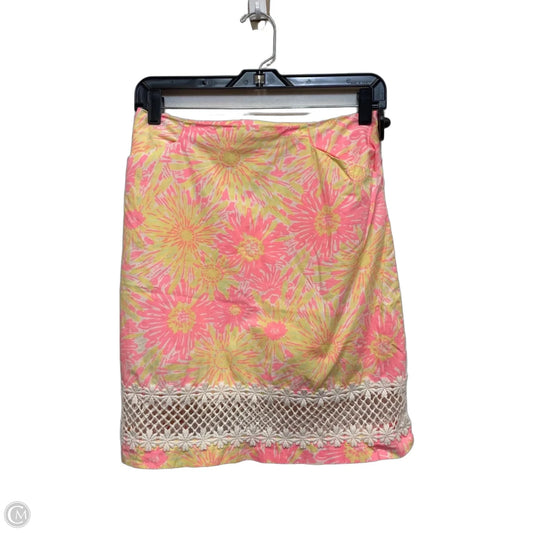 Skirt Designer By Lilly Pulitzer In Pink & Yellow, Size: M