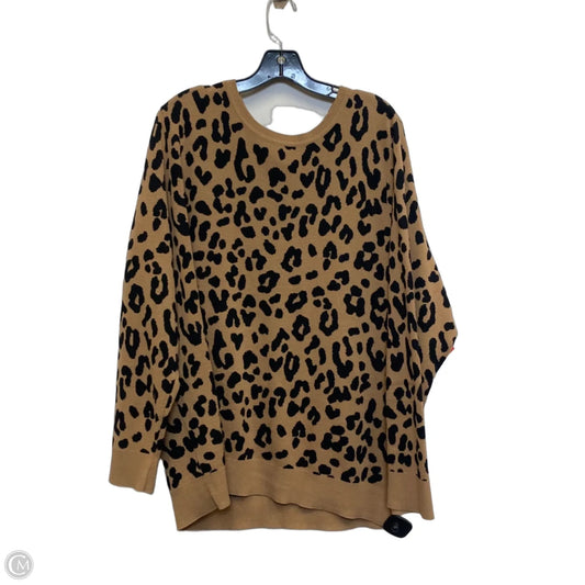 Sweater By Kim Rogers In Animal Print, Size: 3x