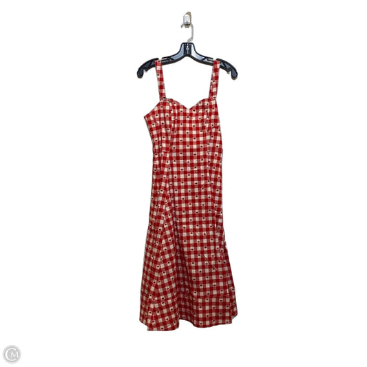 Dress Casual Midi By Avec Les Filles In Red & White, Size: S