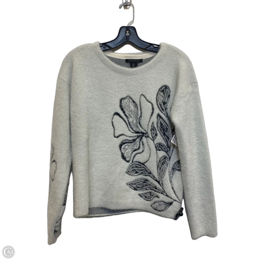 Sweater By Tahari In Cream & Grey, Size: S