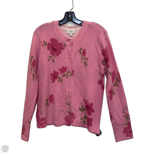 Sweater Cardigan By Cece In Pink, Size: S