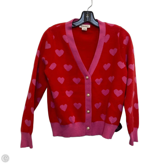 Sweater Cardigan By Nanette By Nanette Lepore In Pink & Red, Size: S