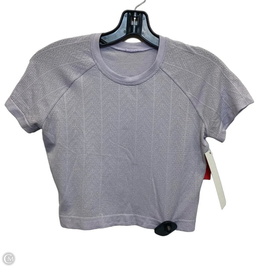 Athletic Top Short Sleeve By Lululemon In Purple, Size: M