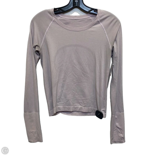 Athletic Top Long Sleeve Crewneck By Lululemon In Purple, Size: S
