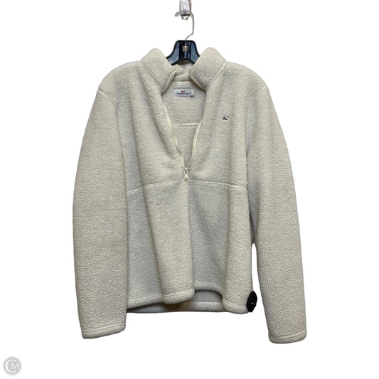 Jacket Fleece By Vineyard Vines In Cream, Size: L