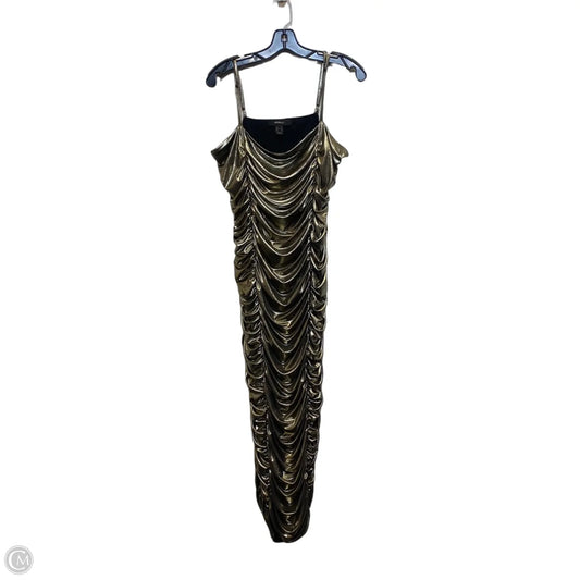 Dress Casual Midi By Forever 21 In Gold, Size: 1x