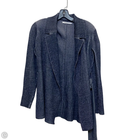 Sweater Cardigan By M.M.Lafleur In Blue & White, Size: S