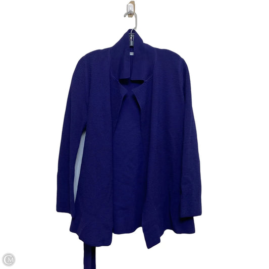 Sweater Cardigan By M.M.Lafleur In Purple, Size: M