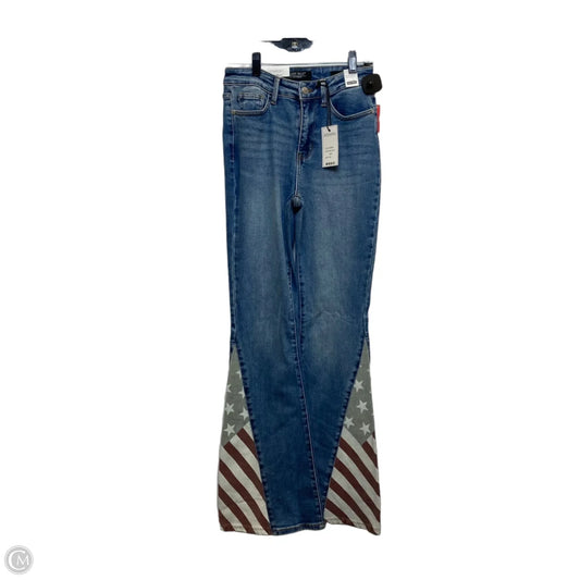 Jeans Flared By Judy Blue In Blue Denim, Size: 2