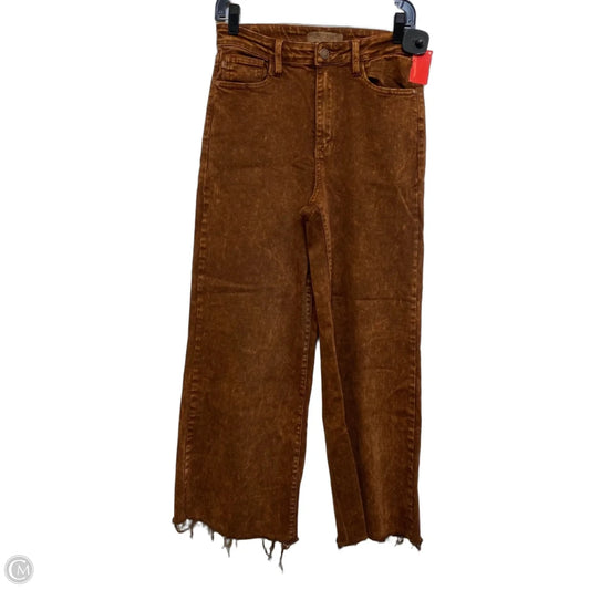 Jeans Wide Leg By Judy Blue In Brown Denim, Size: 8