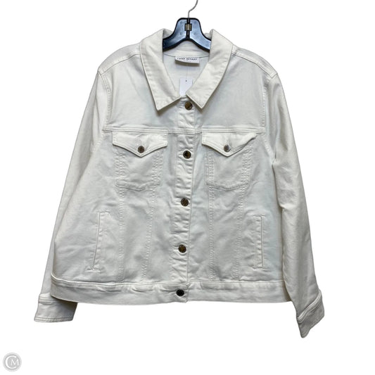 Jacket Denim By Lane Bryant In White Denim, Size: 2x
