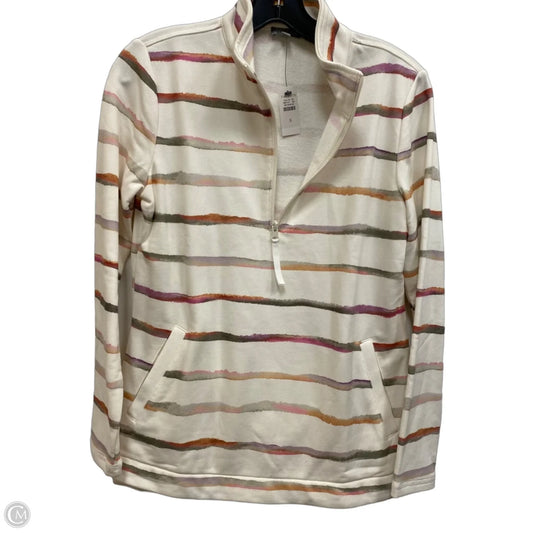 Sweatshirt Collar By Talbots In Cream & Purple, Size: S