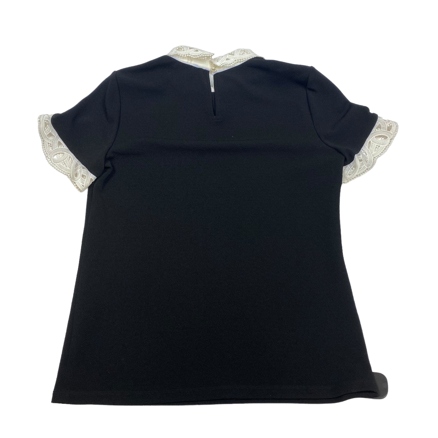 Black Top Short Sleeve Designer Karl Lagerfeld, Size S