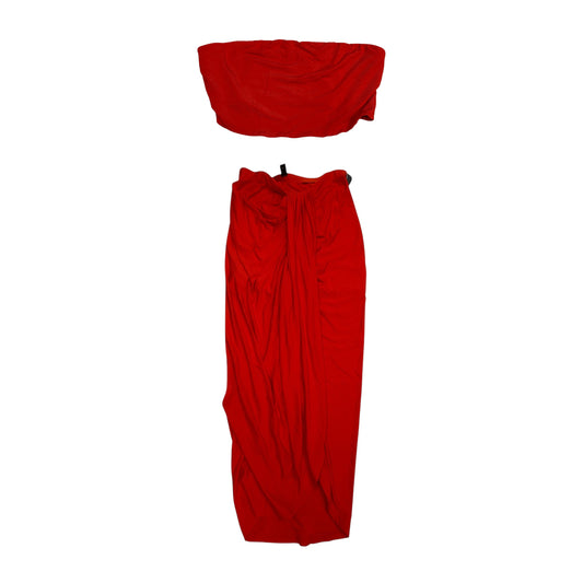 Skirt Set 2pc By Shein In Red, Size: L