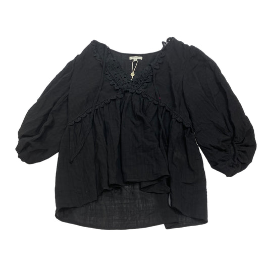 Black Top 3/4 Sleeve Max Studio, Size L