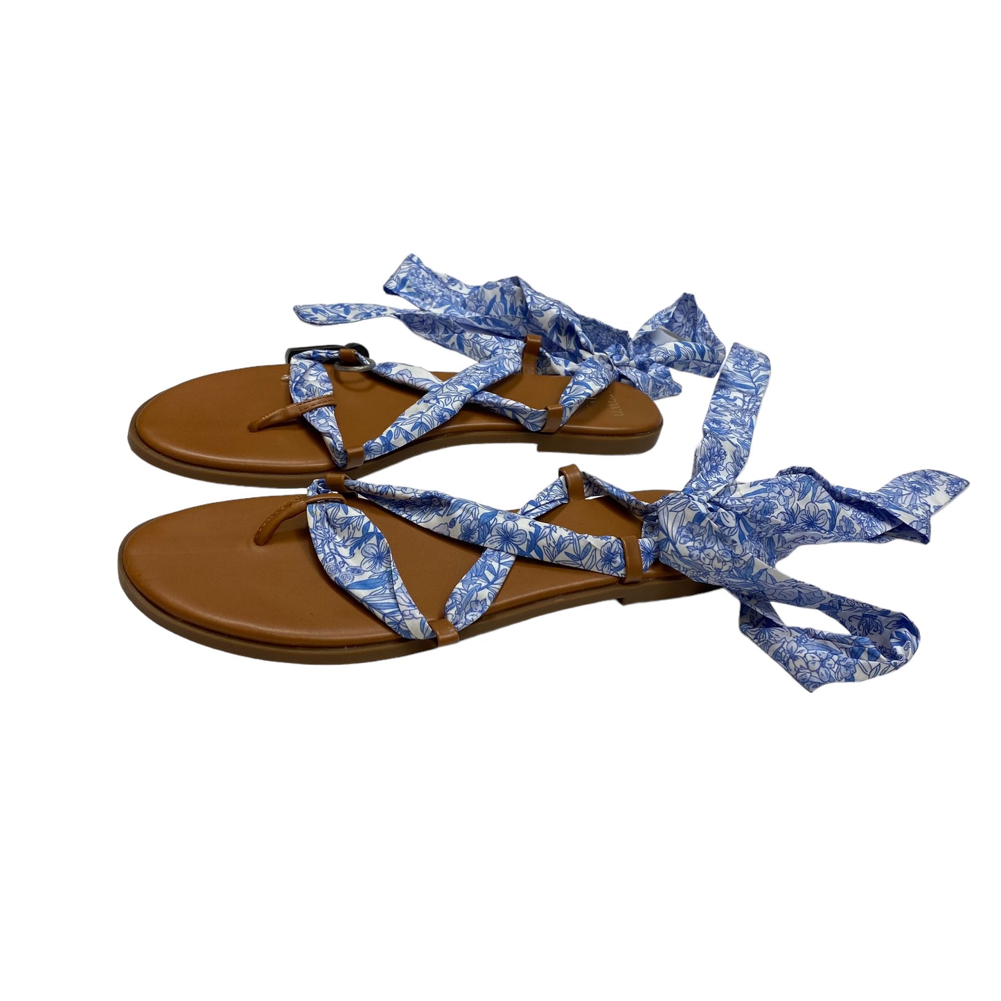 Blue Sandals Flats Crown And Ivy, Size 10